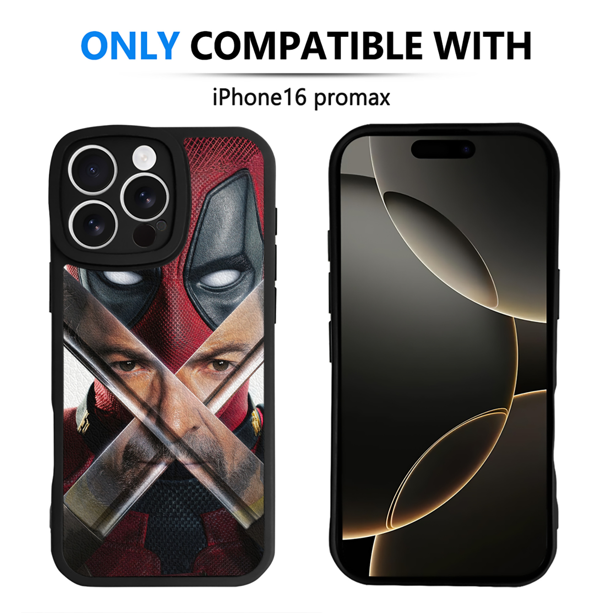 （画像用） Deadpool デッドプール 【iPhone 16シリーズ対応】シリコンスマホケース（レザー調） 材質：シリコン